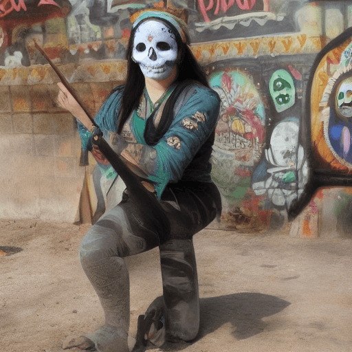 AI generated: Caveira mexicana é um símbolo utilizado nos rituais do Dia dos Mortos no México, representando a vid...