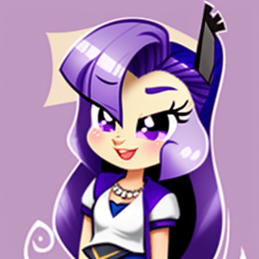 AI generated: Rarity, colegiala , porrista

