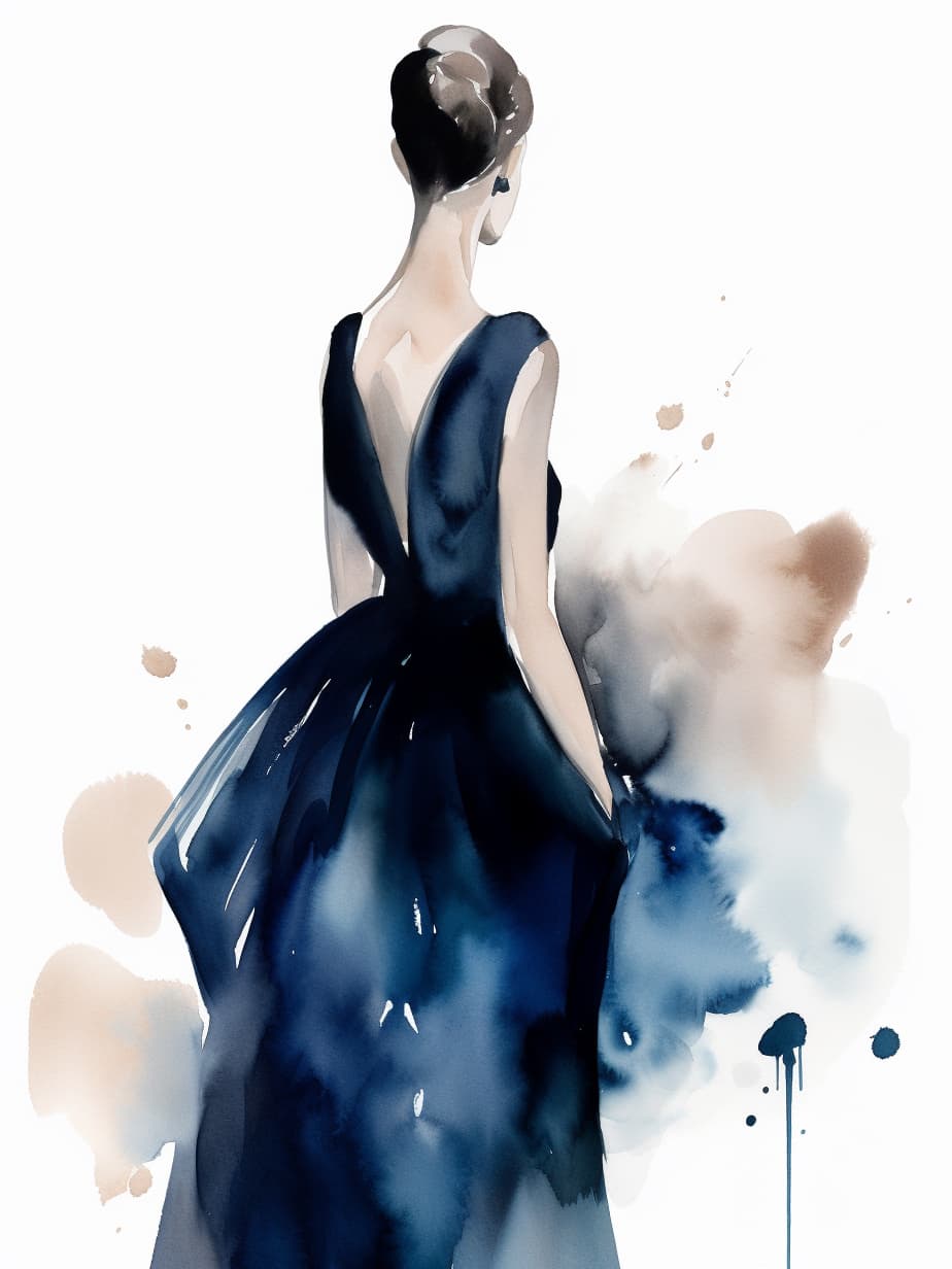 AI generated: a watercolor painting of a woman holding a purse, digital art, by Silvia Pelissero, tumblr, elegant ...