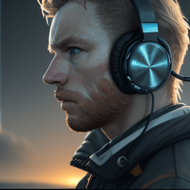 AI generated: Photo of a ultra realistic headphone, dramatic light, pale sunrise, cinematic lighting, battered, lo...