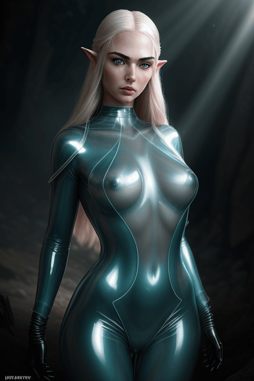 AI generated: Prompt: RAW photo, low key, cinematic composition, Middle earth, beautiful girl, rim light, (transpa...