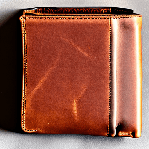 AI generated: An open leather wallet with no cash or credit cards inside. Style: cartoon