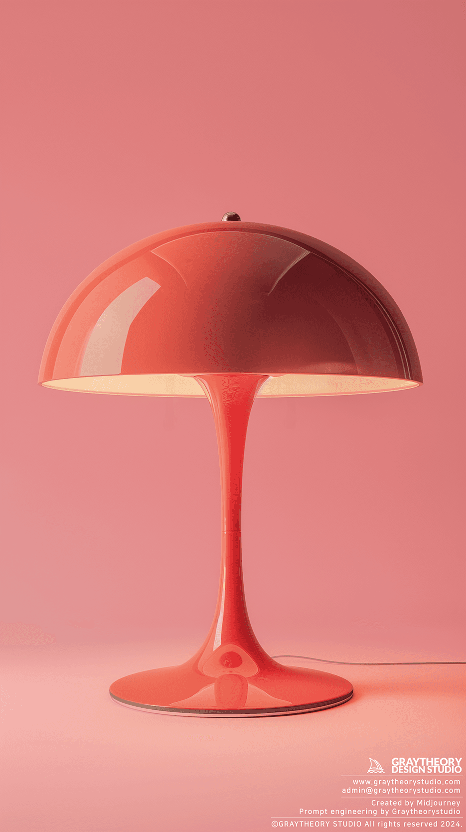 AI generated: photogrpahy, table Lamp, contrast of the background