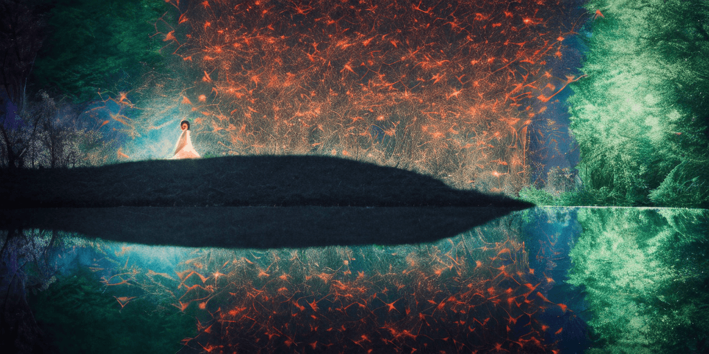 AI generated: close side profile focus, multilayered parallax paper craft 3d model fairy with semi-transparent and...