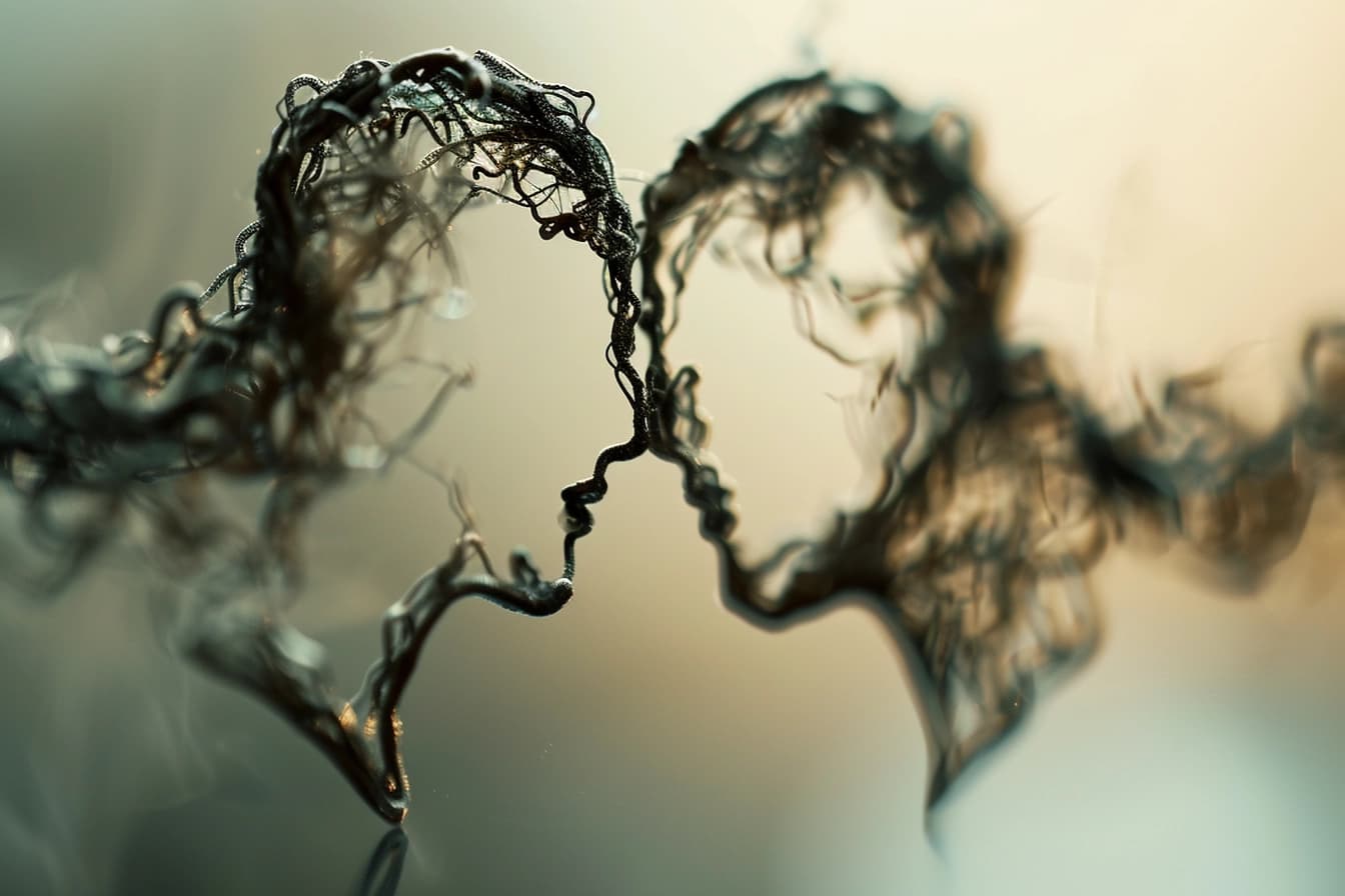 AI generated: Photograpghy of a intricate line of love --ar 3:2 --v 6