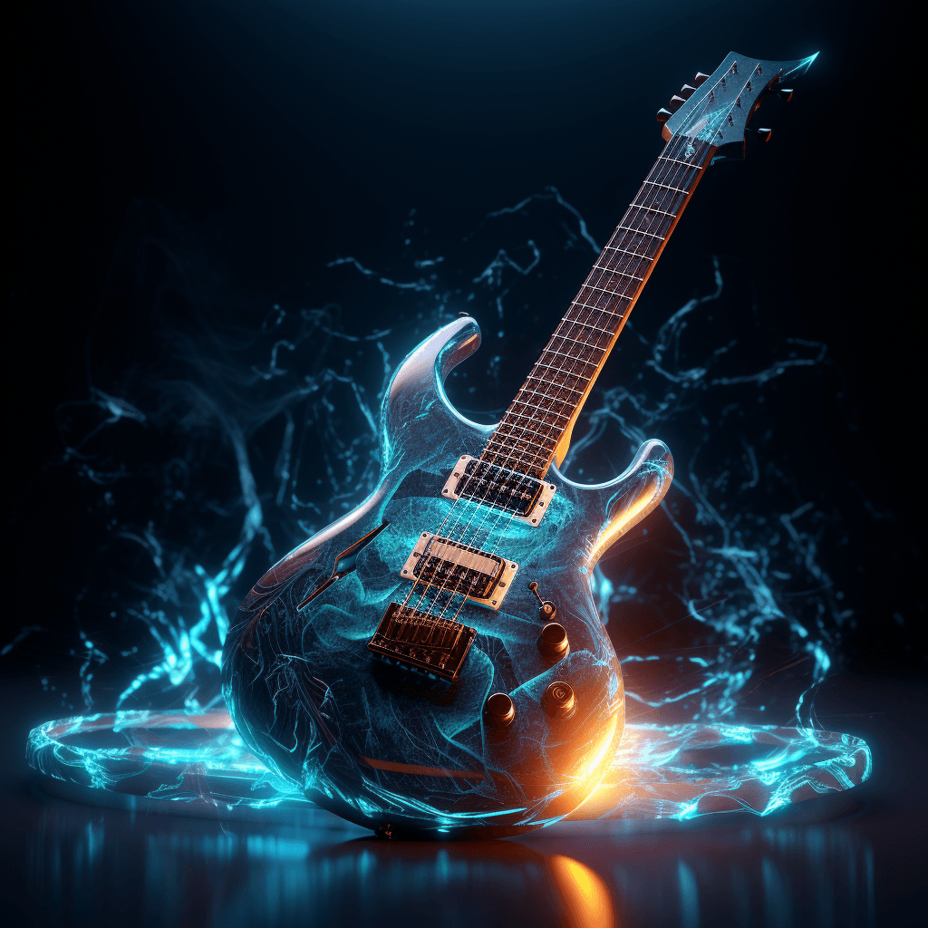 AI generated: Hyper_Realistic_8k_skeletal_electric_guitar