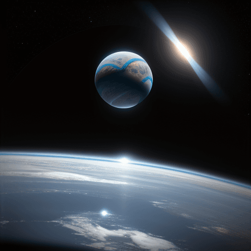 AI generated: Pale blue dot