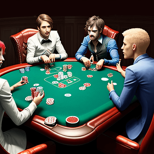 AI generated: 4 bacteria playing poker in a deemed table