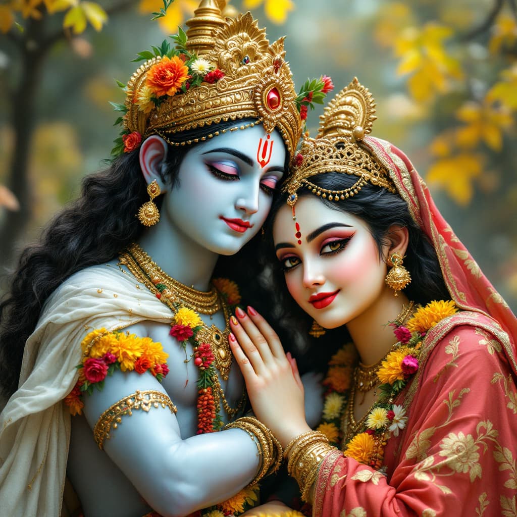 AI generated: lord shri krishna and ajuna

