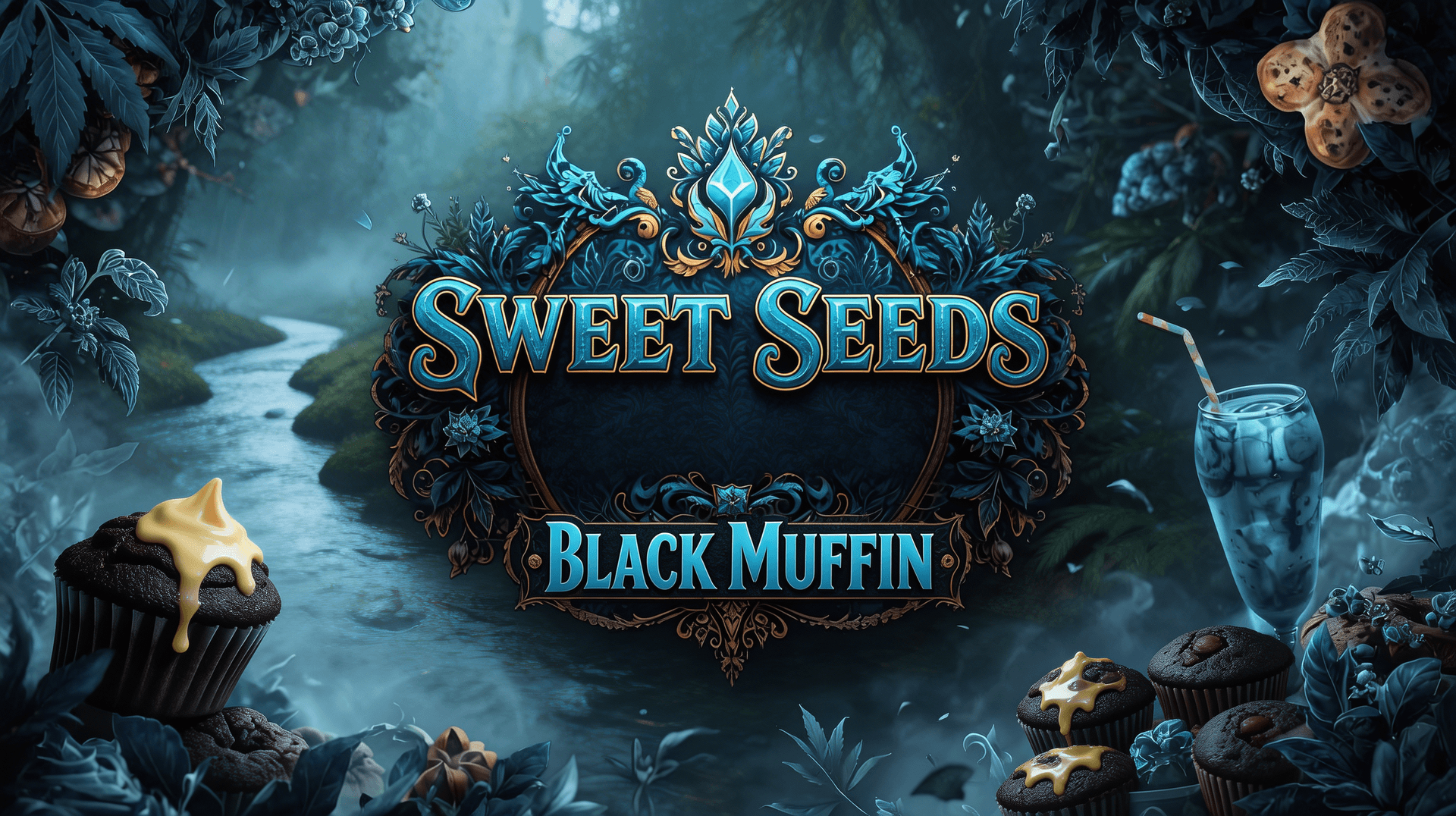 AI generated: Creat a Image in the same direction like the uploaded Picture, but use a Text with "Sweet Seeds  " a...