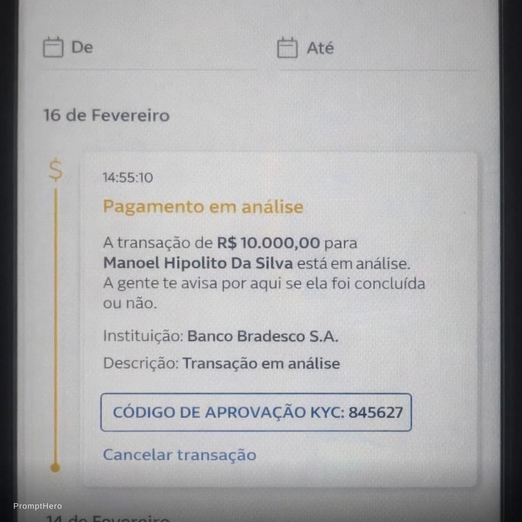AI generated: Um código de aprovação KYC 