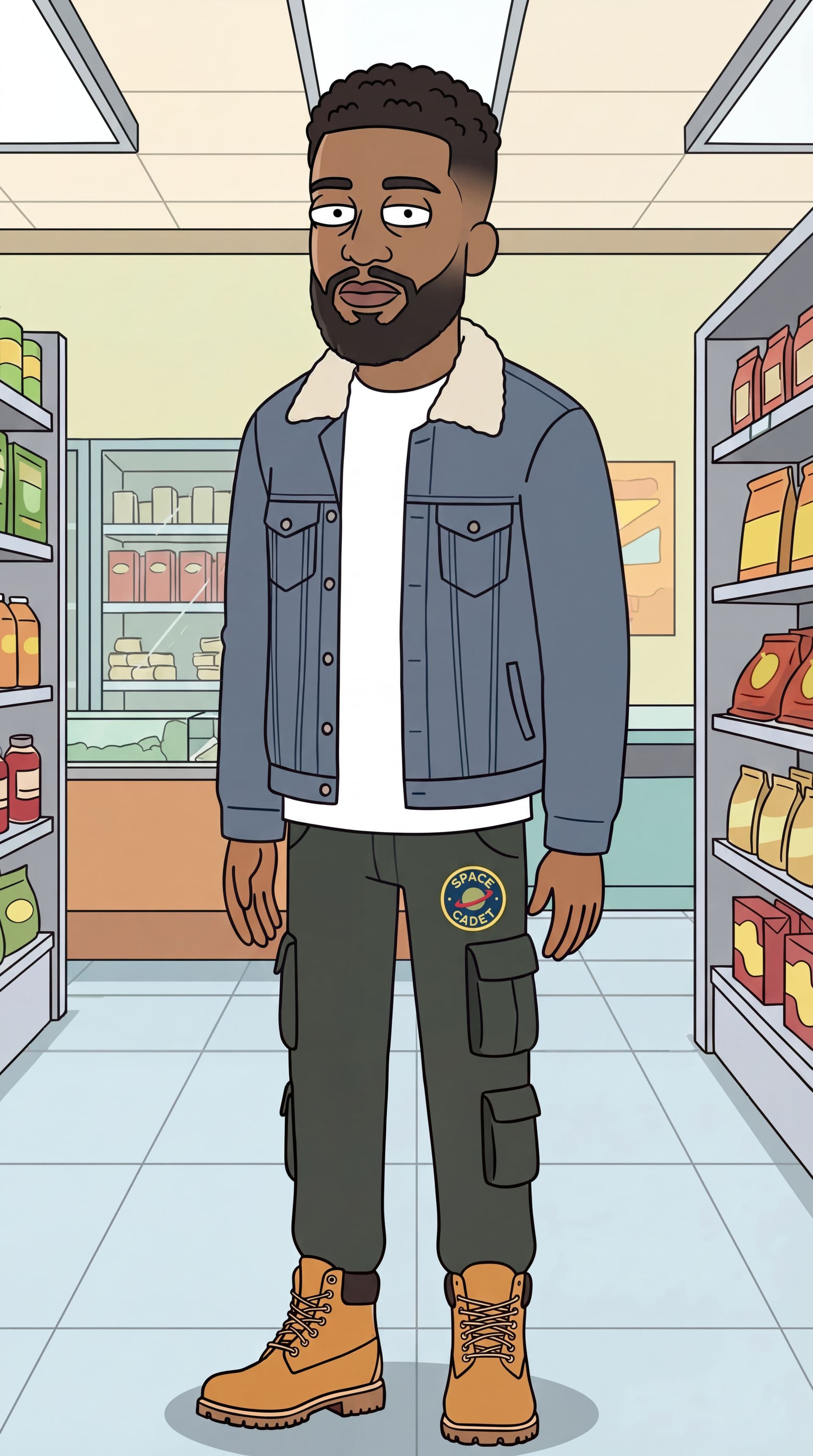 AI generated: make more fade beard on sides  nice fade