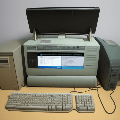 AI generated: A retro IBM számítógép