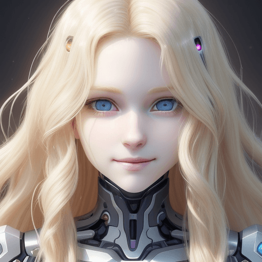 AI generated: [three-quarter close-up::12], [gorgeous face, long blond wavy hair, (pale skin:1. 2), pastel lightin...