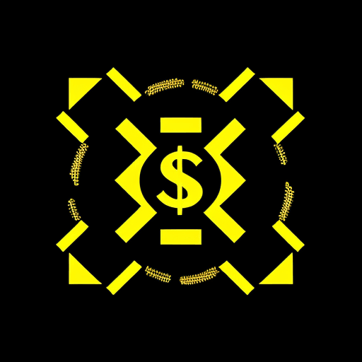 AI generated: Make a logo with a black background and a yellow figure. So that there is solidity and association w...