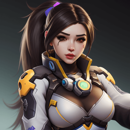 AI generated: Hyper realistic overwatch girl perfect 