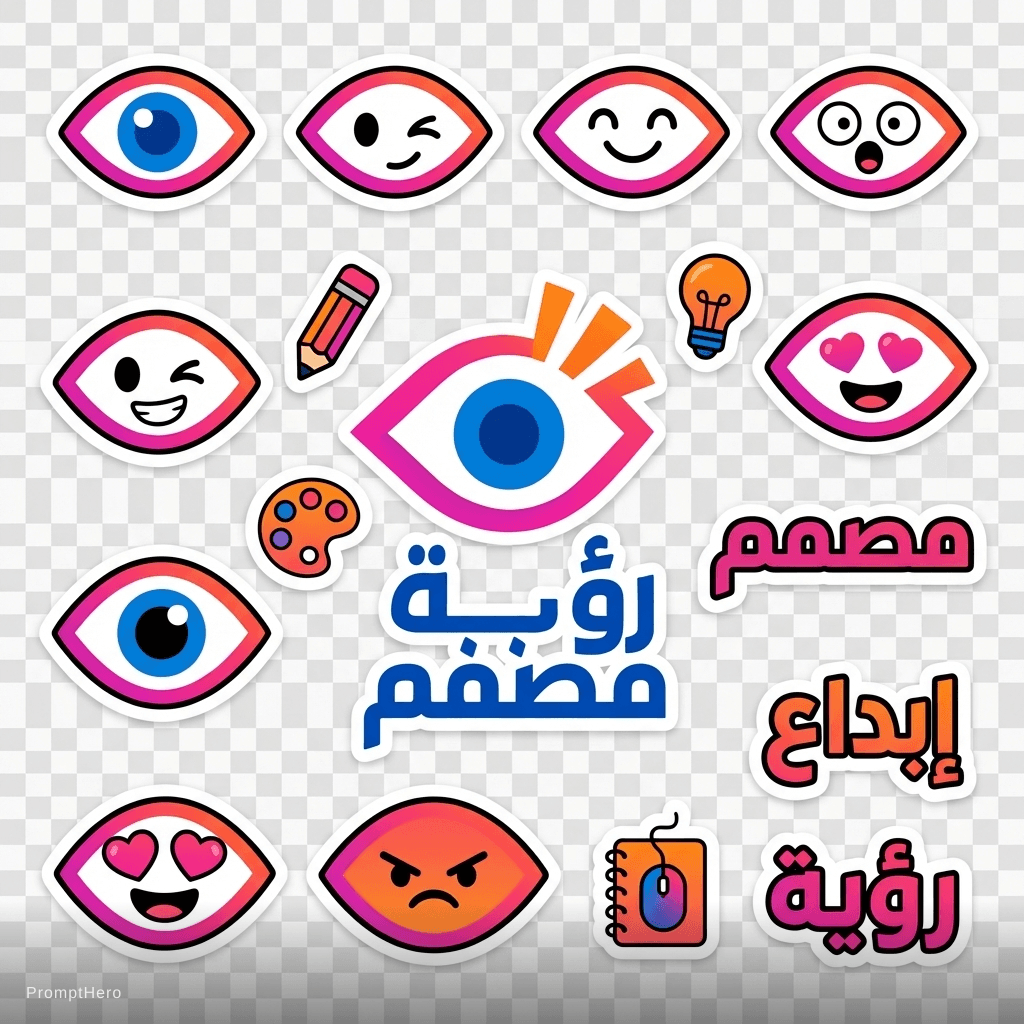 AI generated: رؤية مصمم براند ستيكر