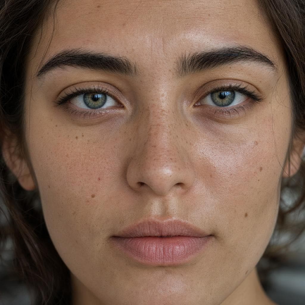 AI generated: Create an extreme close-up,ultra-photorealistic portrait of a real 22-year-old woman with Southern E...