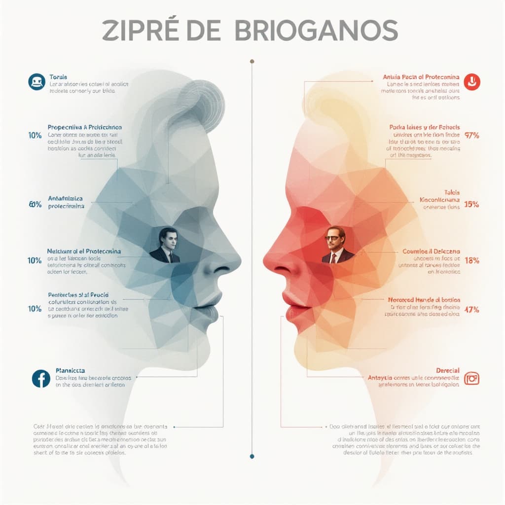 AI generated: una infografía en donde do flechas grandes se oponen una a la otra, ambas apuntan al centro, una del...