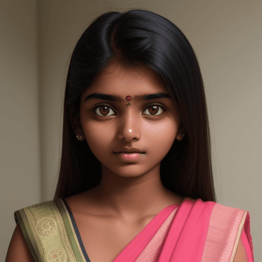 AI generated: Indian girl with perfect face, 19yo, 