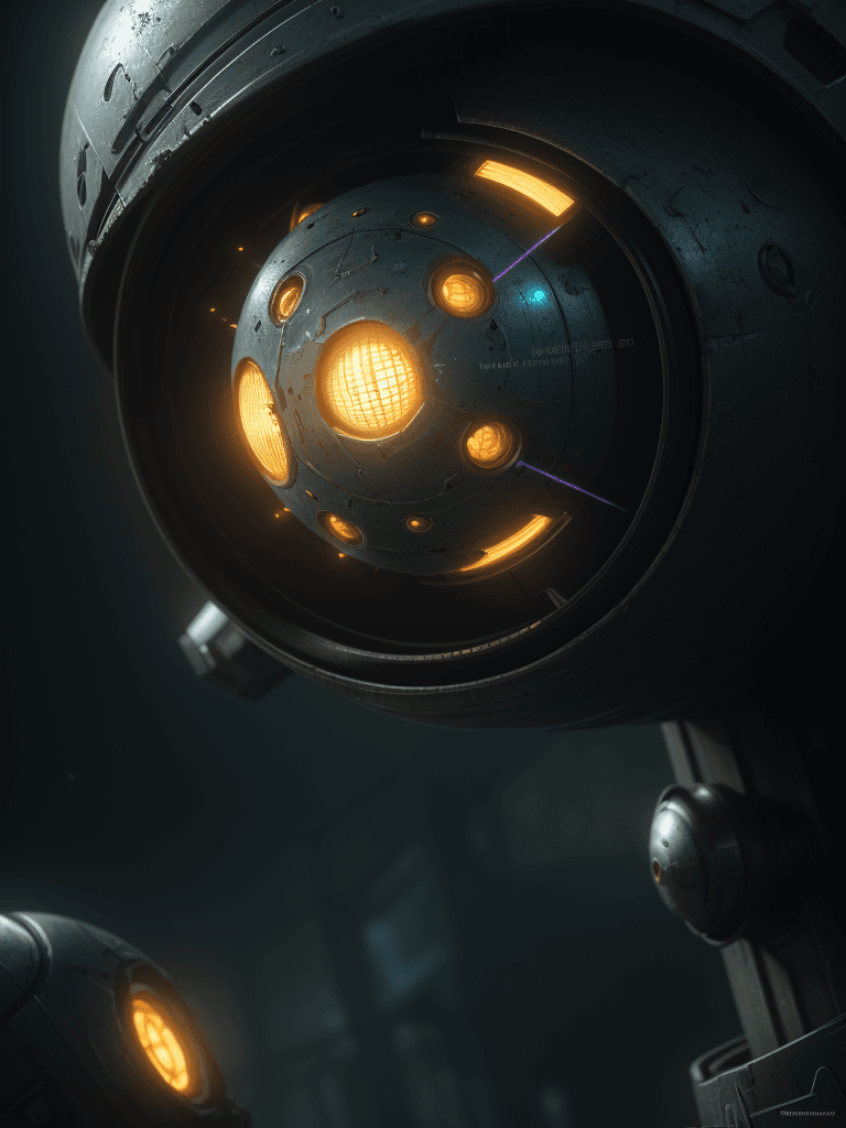 AI generated: Photo of a ultra realistic atom cell, dramatic light, cinematic lighting, battered, low angle, trend...