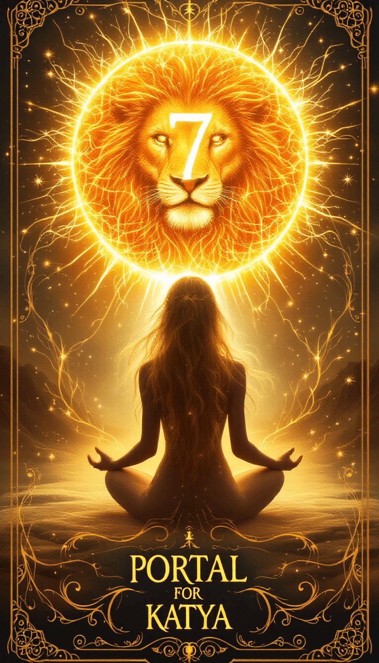 AI generated: /imagine prompt: A mystical and magical tarot card depicting a woman sitting in a lotus pose, facing...