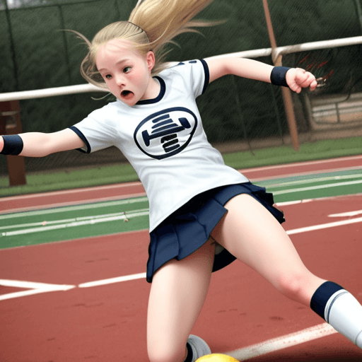 AI generated: Perfectly-centered photograph of a real life godly ((girl)) Who got hit between the legs 
