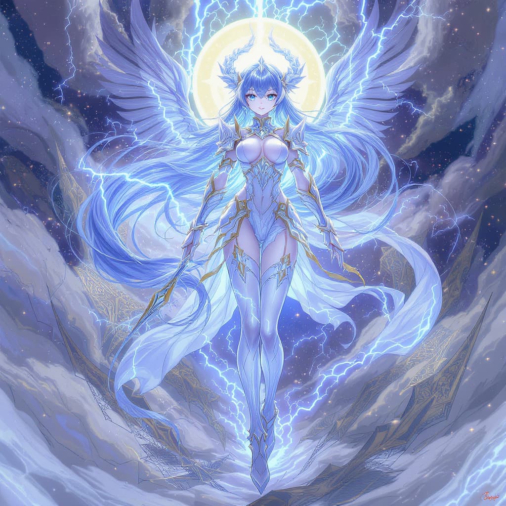 AI generated: Anime fantasy illustration, masterpiece quality,
full body, head-to-toe, vertical composition 9:16, ...