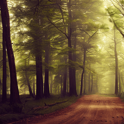 AI generated: way, forest