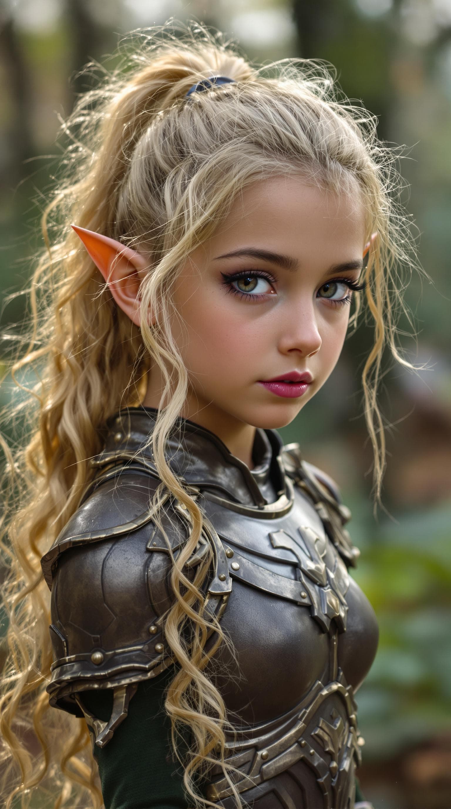 AI generated: a professional photo of a exceptionally beautiful girl in the world (age 7), (seven year old) short ...