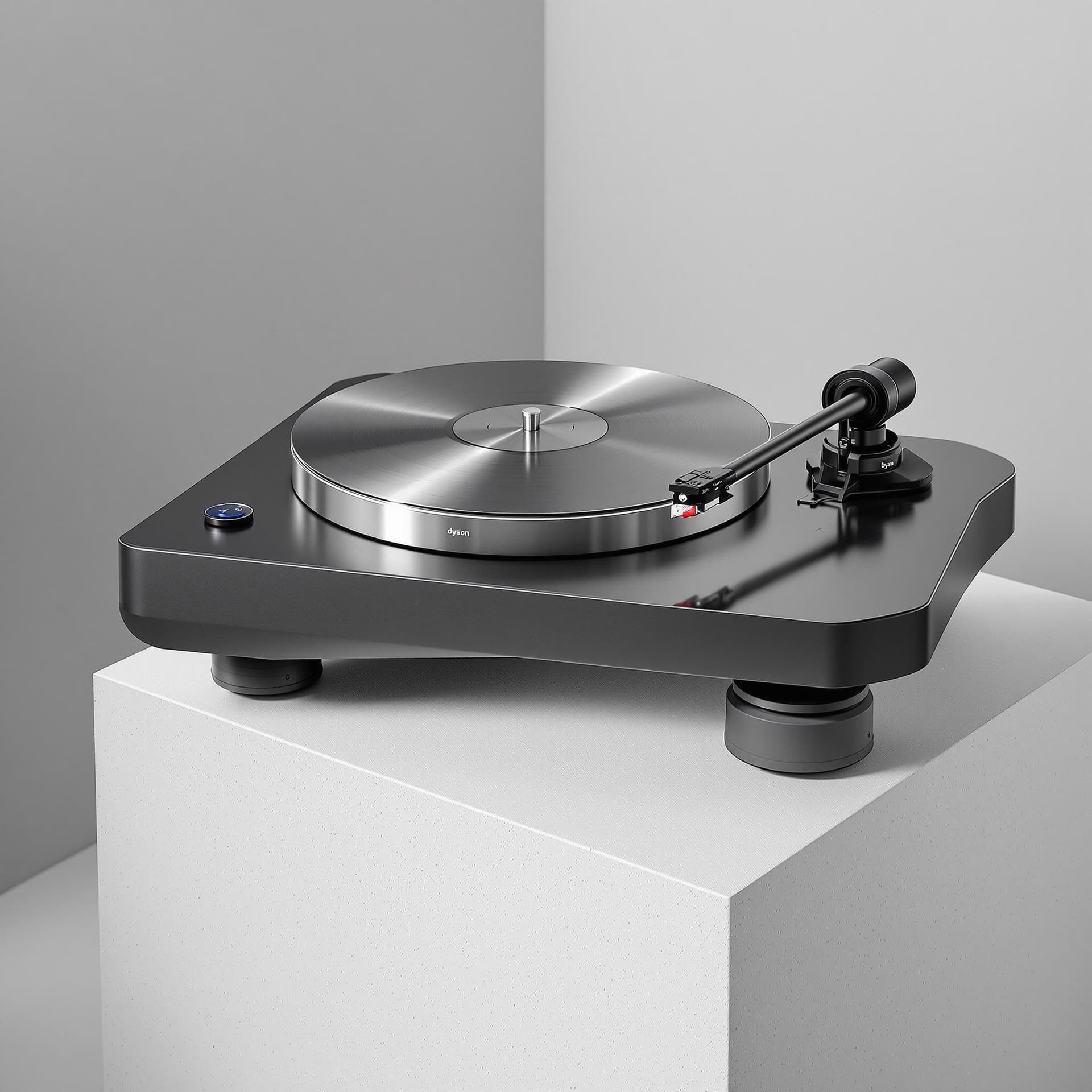 AI generated: Productive photography, super resolution, a high-end turntable product presentation designed by Bang...