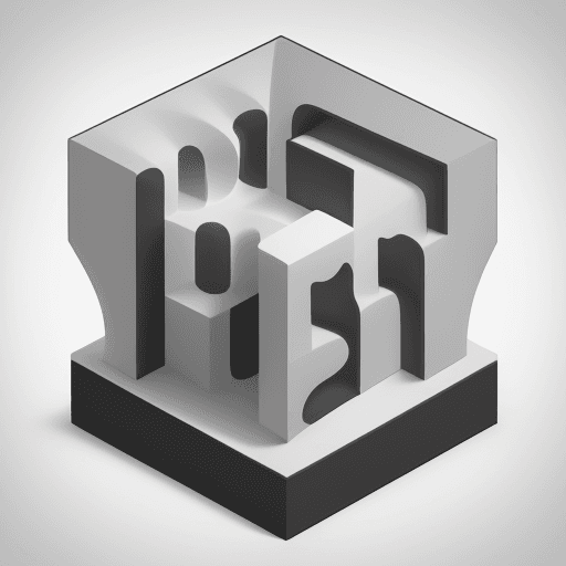 AI generated: create a isometric logo section like parametric furniture in black and white in the shape of a brain