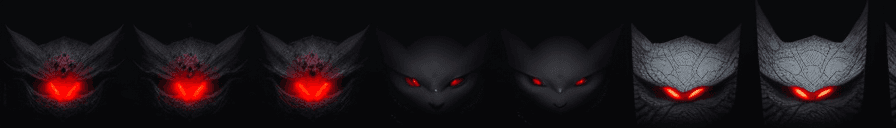 AI generated: The mysterious creatures are shadowy, ethereal beings with glowing red eyes. They move silently and ...