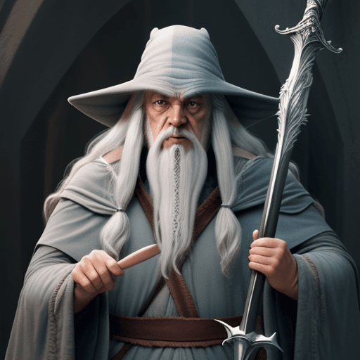 AI generated: gandalf, female, big