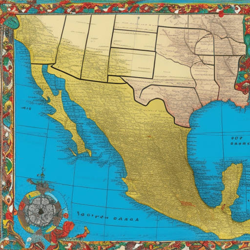 AI generated: map of mexico