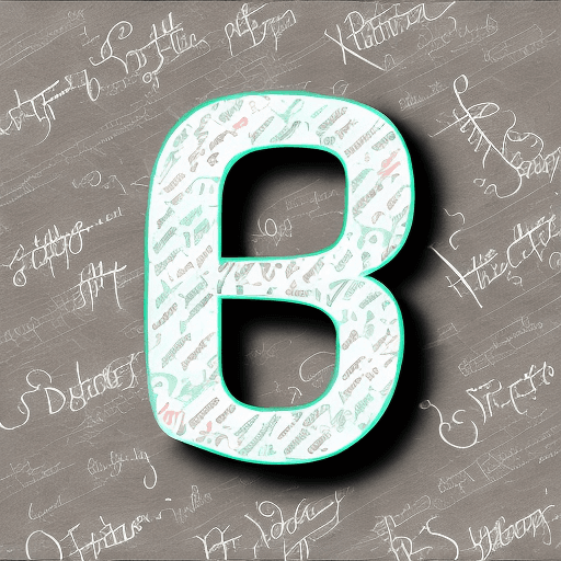 AI generated: Font Letter E