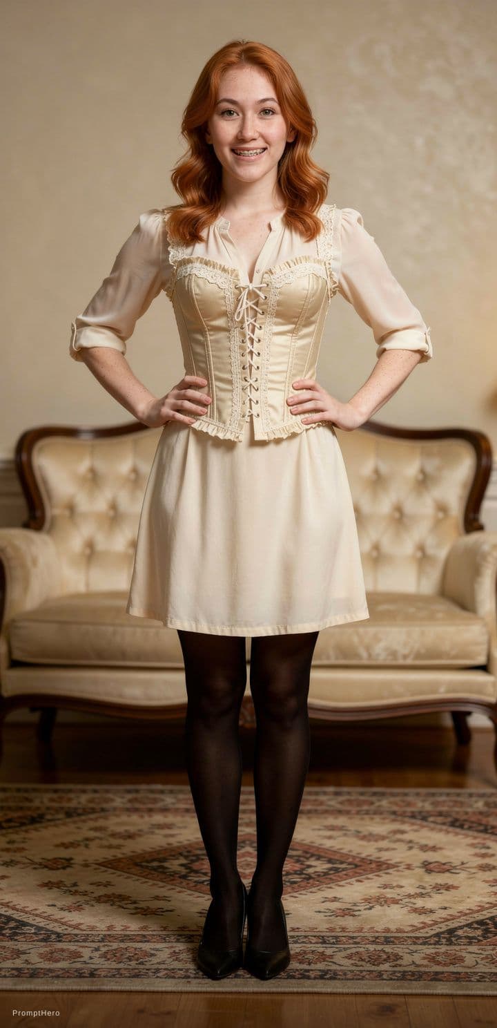 AI generated: Front view, hyper-realistic, full-length shot, full body photograph. 
"22-year-old woman, full body ...