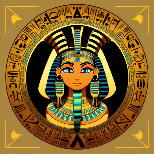 AI generated: egyptian hieroglyph vector art  ,only symBols