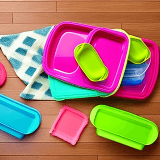 AI generated: tupperware on the floor
