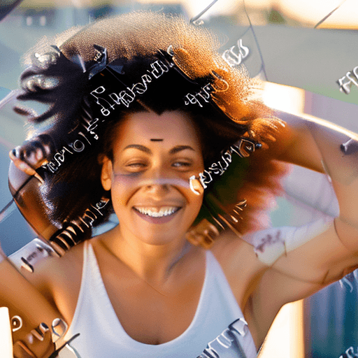 AI generated: photography of a woman, energetic and with an amazing expression