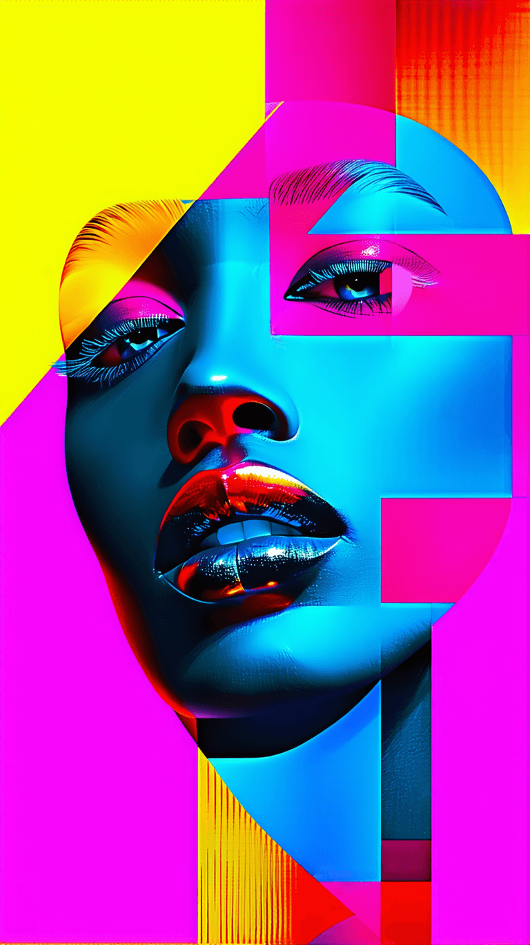 AI generated: Digital pop art illustration, new pop art bllended with art deco inspired, vibrant colors, surrealis...