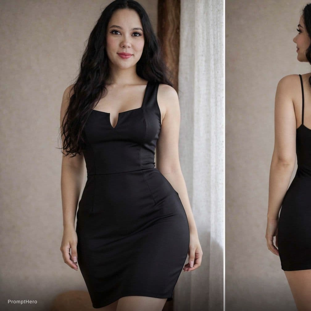 AI generated: Large hips and large breasts in the garter set 