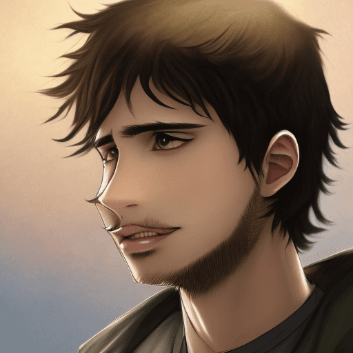 AI generated: Realistic Nico di angelo with facial hair