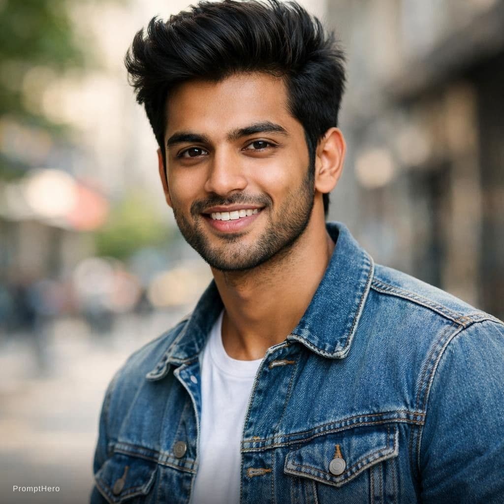 AI generated: young, indian, handsome man 