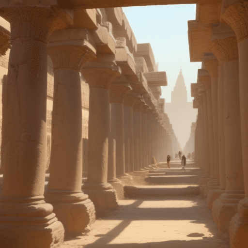 AI generated:  The rich ancient city of Babylon