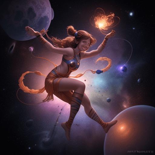 AI generated: high resolution cinematic portrait of a smiling young beautiful cute anthropomorphic female space mo...