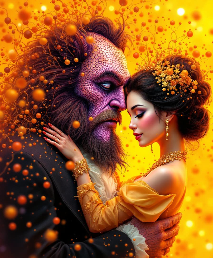 AI generated: beauty and the beast
Created with the Midjourney engine.
PP work in Raw filters of Adobe PS Elements...
