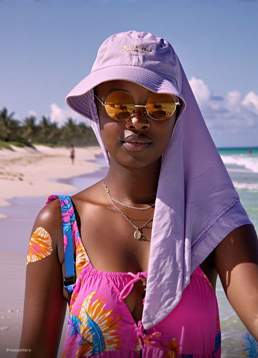 AI generated: woman in bikni