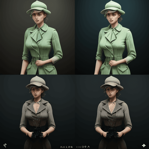 AI generated: perfect vintage detective clothes knolling :: sea woman
Anderson color palette, studio lighting, low...