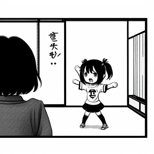 AI generated: Illustrate using Japanese Chibi style two girls age between eight and ten arguing vigorously with th...